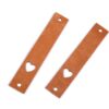 Leder Label Herzchen cognac
