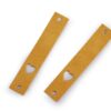 Leder Label Herzchen senf