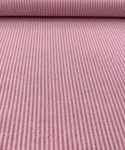Leinen Gemisch rosa/ weiss