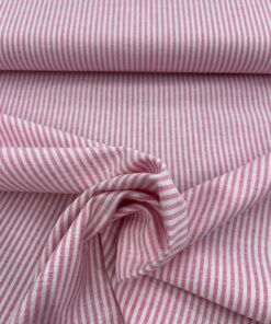 Leinen Gemisch rosa/ weiss