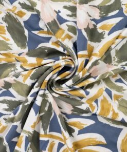 Jersey Viskose Flowers khaki