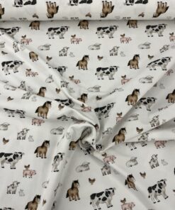 Jersey Bauernhof Tiere auf weiss