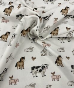 Jersey Bauernhof Tiere auf weiss